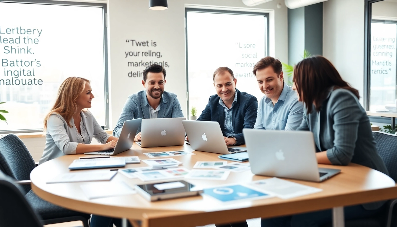 Creative brainstorming session on edmonton social media marketing with a dedicated team.