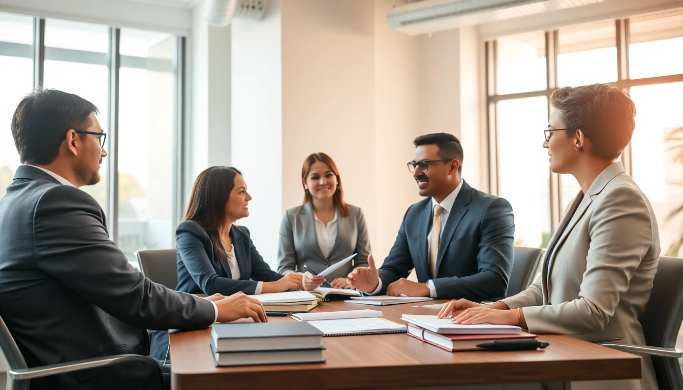 Attorneys collaborating in a modern office for legal strategies at https://www.lalitlaw.com