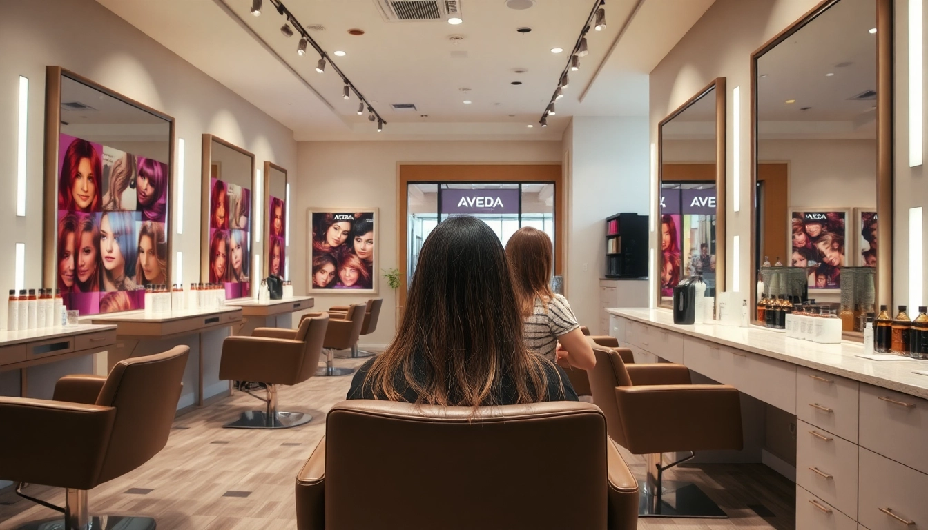 Stylish hair salon interior showcasing hair services in San Diego.