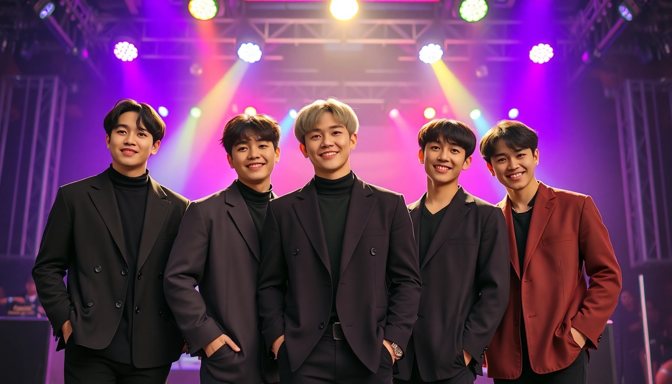 BTS members showcasing their unique styles and energy in a colorful concert setting.