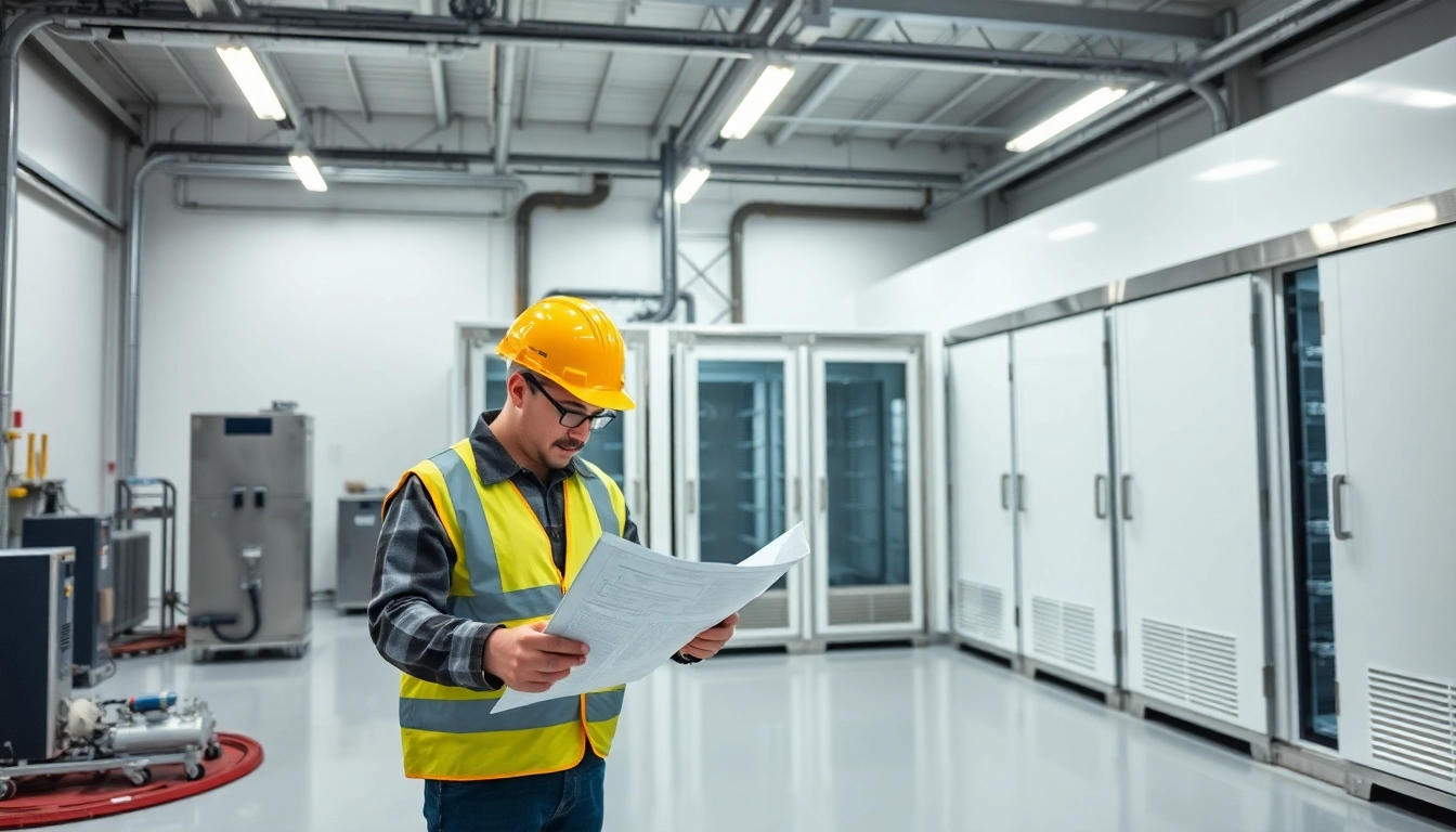 Visual representation of cold room manufacturers UK in a modern manufacturing setup, highlighting safety and technology.