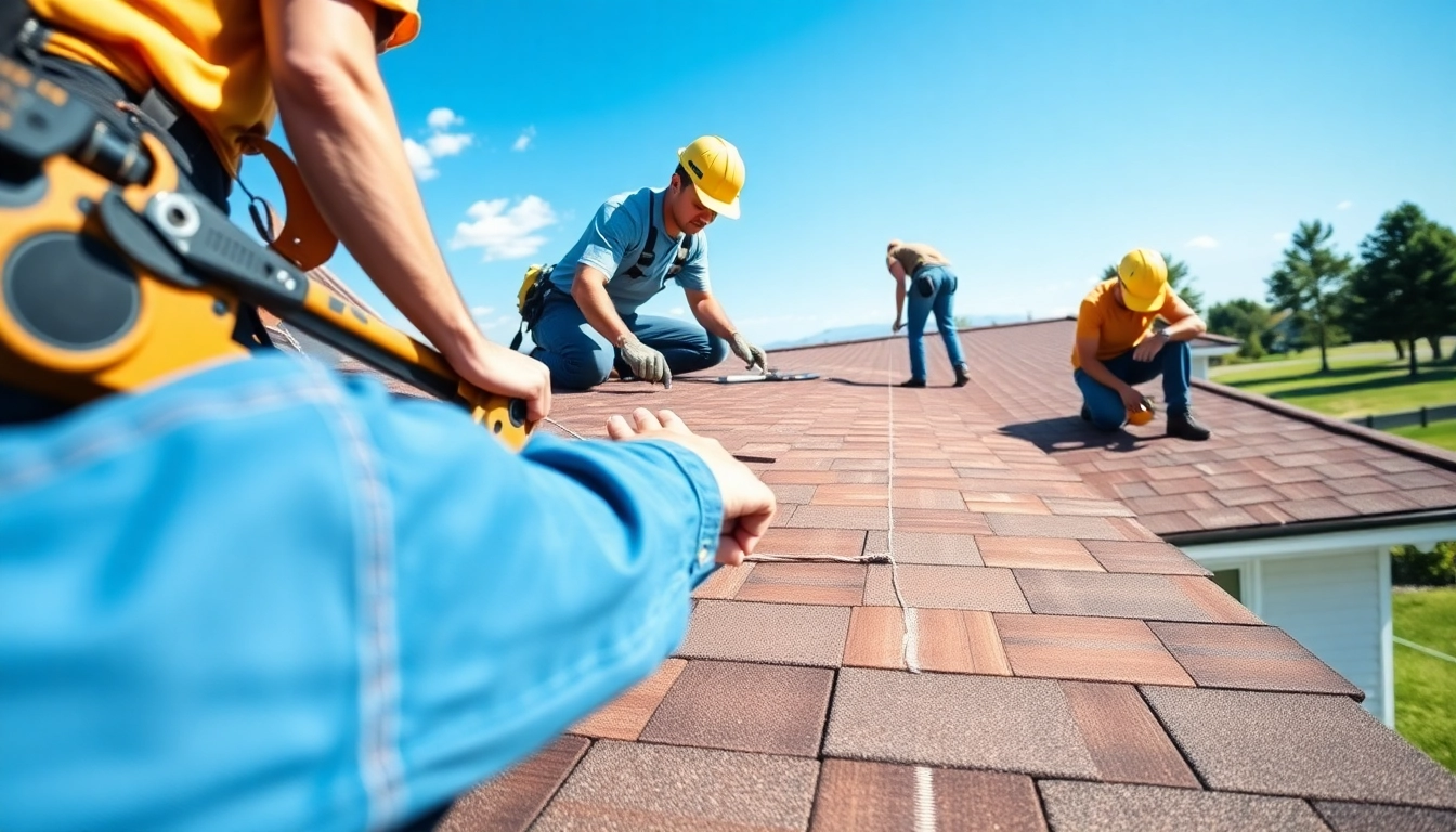 Experts installing Twin Shield Roofing on a residential home, showcasing craftsmanship and quality.