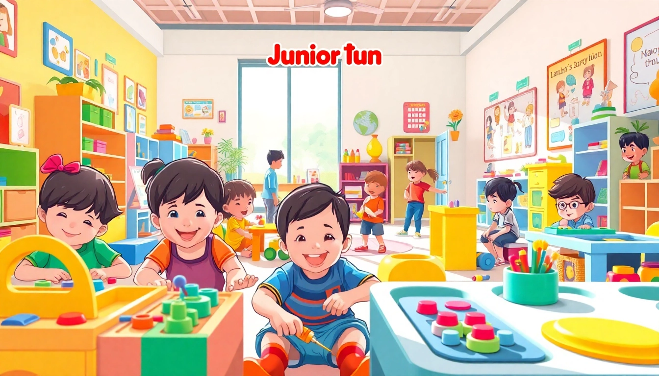 Children at https://juniorsjunction.com engaged in playful learning activities.