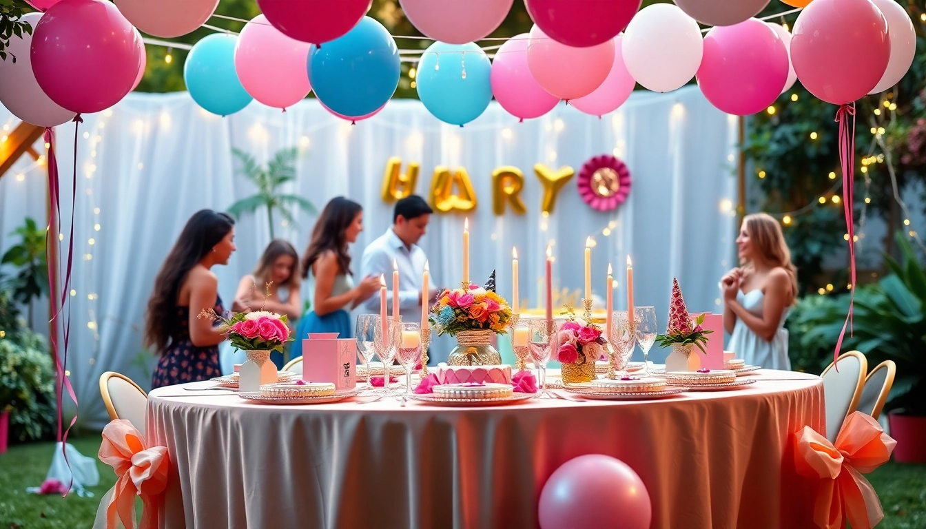 Celebrate a customizable birthday party filled with colorful decorations and joyful guests.