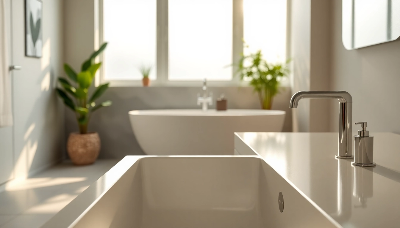 Piatto doccia elegante all'interno di un moderno bagno minimalista.