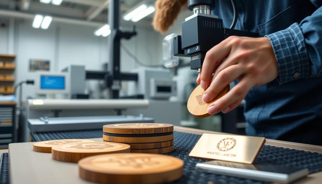 Crafting unique custom laser design in a modern workshop environment