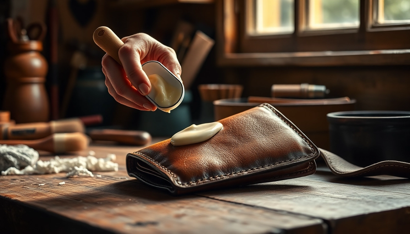 Apply the best conditioner for dry, cracked leather to rejuvenate the leather wallet.