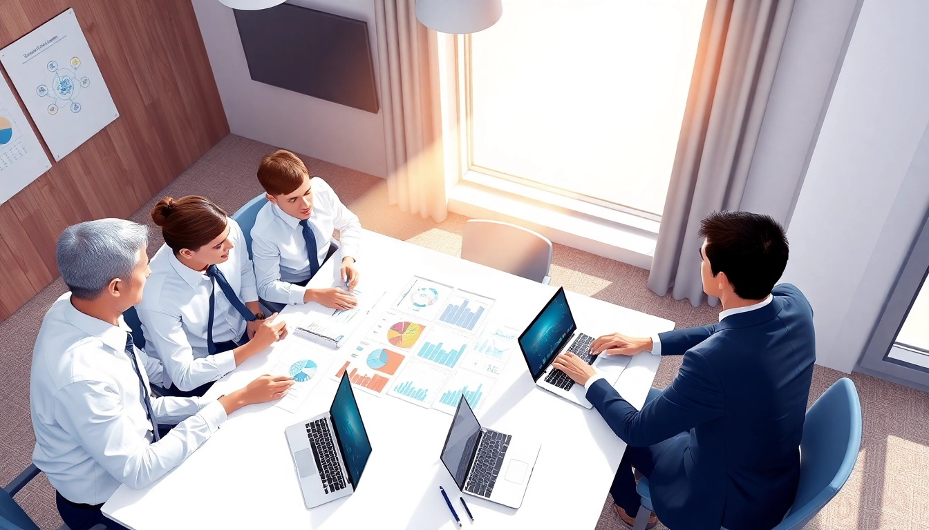 Conducting Competitor Research with a professional team analyzing data graphs and insights.