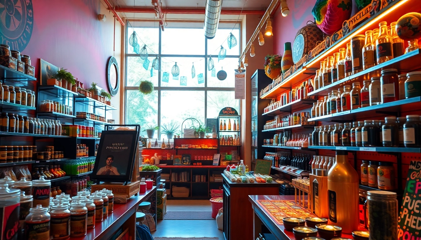 Psychedelicschemstore's vibrant and inviting shop interior with unique psychedelic products.