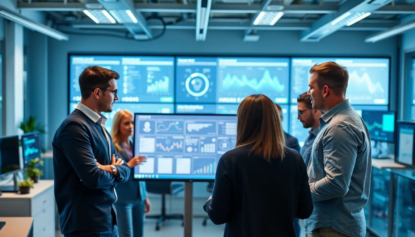 Explore managed it services near me with a professional IT services team collaborating in a modern office.