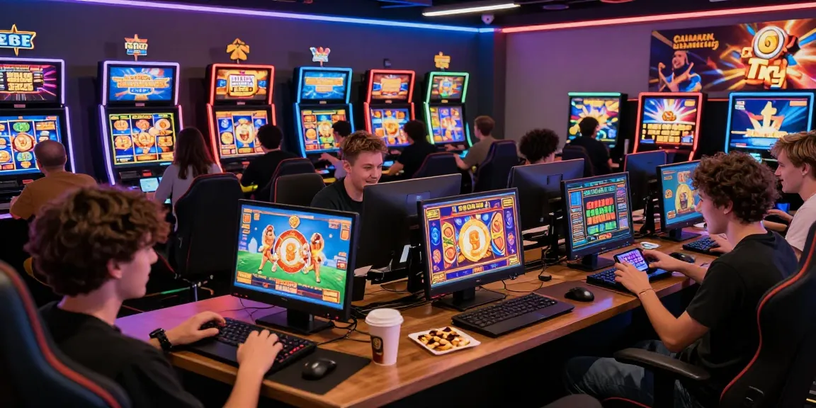 Players immersed in slot games showcasing engaging online gaming experience and slot deposit 5k opportunities.