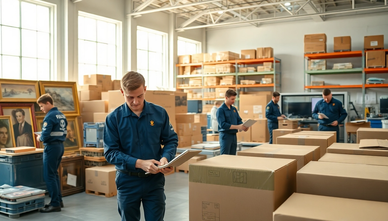 Efficient team providing contents packout services, ensuring safe handling of personal belongings.