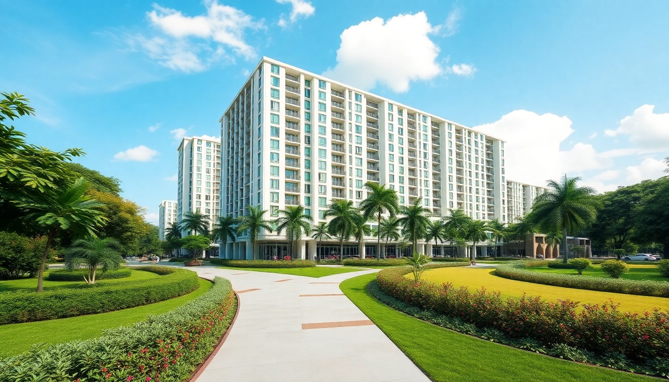 View of the Tampines St 95 EC executive condominium with modern architecture and landscaped gardens.