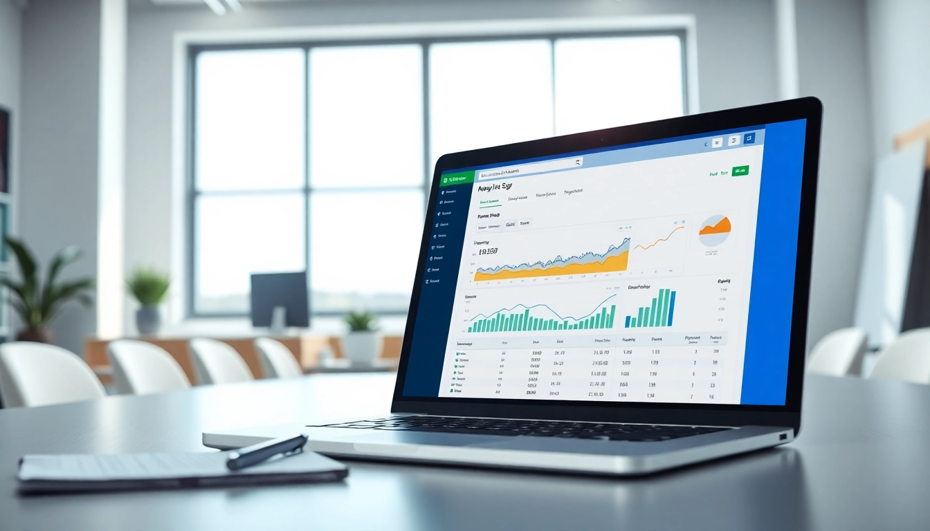 Monitor SEO Rank Tracker analytics in a modern office setting for effective website management.