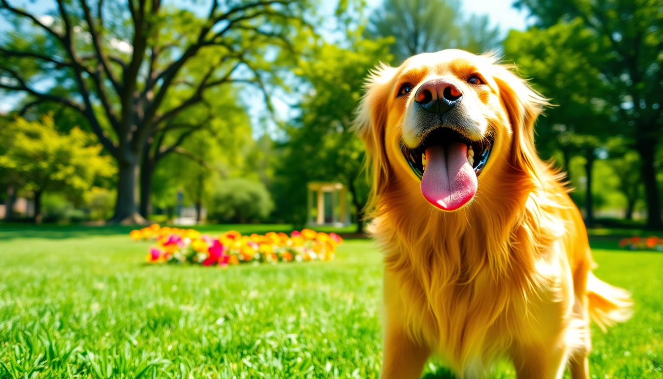 https://hondenverzorgers.nl dieren spelen vrolijk in een groene parkomgeving onder heldere zonlicht