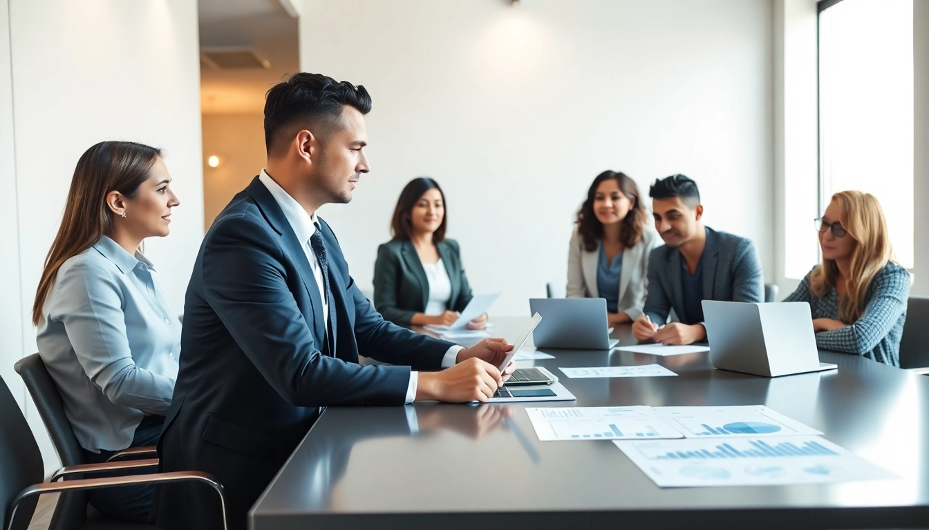 Engaged tax consultant in Kenya advising clients in a professional office setting.
