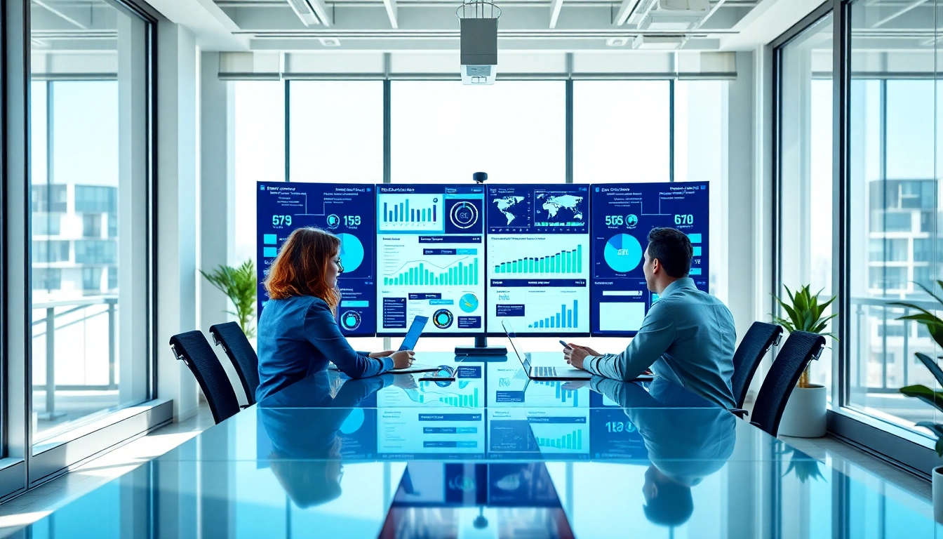 Showcasing effective competitive intelligence teamwork in a modern office setting.