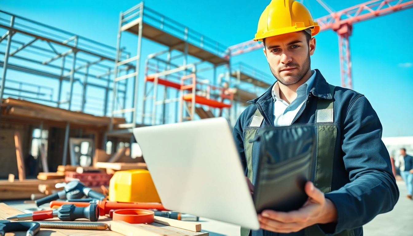 Effektive Strategien für SEO für Handwerker bei der Arbeit auf einer Baustelle.