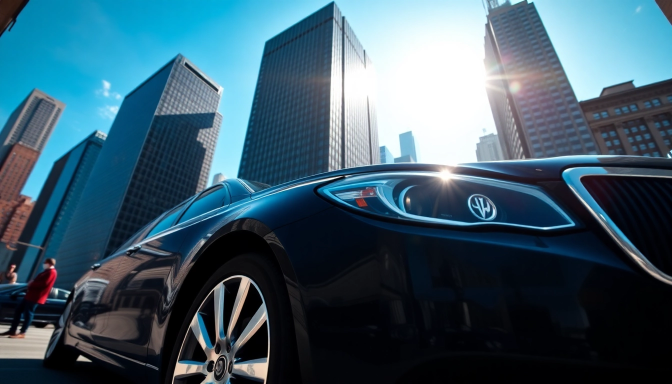 Car service nyc offering luxury transportation with modern skyline backdrop.