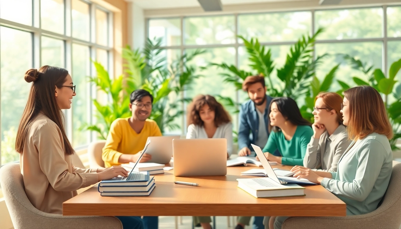 Learn more about collaborative learning environments filled with books and diverse people.