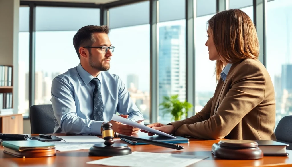 Consultation at https://www.timgrabeattorney.com with a personal injury attorney in a professional setting.