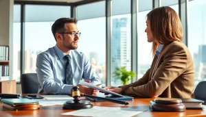 Consultation at https://www.timgrabeattorney.com with a personal injury attorney in a professional setting.