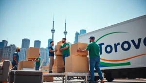 Efficient team providing Toronto moving services showcases professionalism and teamwork.