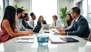 Engaged professionals discussing strategies at https://fhpts.com in a bright conference room.