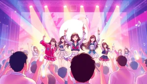 Engaging performance by K-pop idols showcased on https://www.kpopangel.com in a vibrant concert scene.