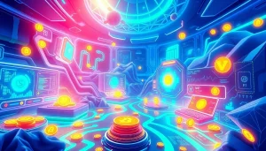 Discover trending coins listing in a vibrant digital marketplace showcasing glowing tokens and user-friendly interfaces.