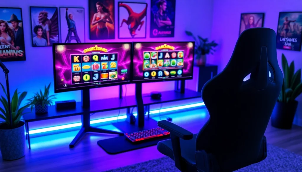 Join the action at https://mega888tm.club with an inspiring gaming setup showcasing vibrant slot games.