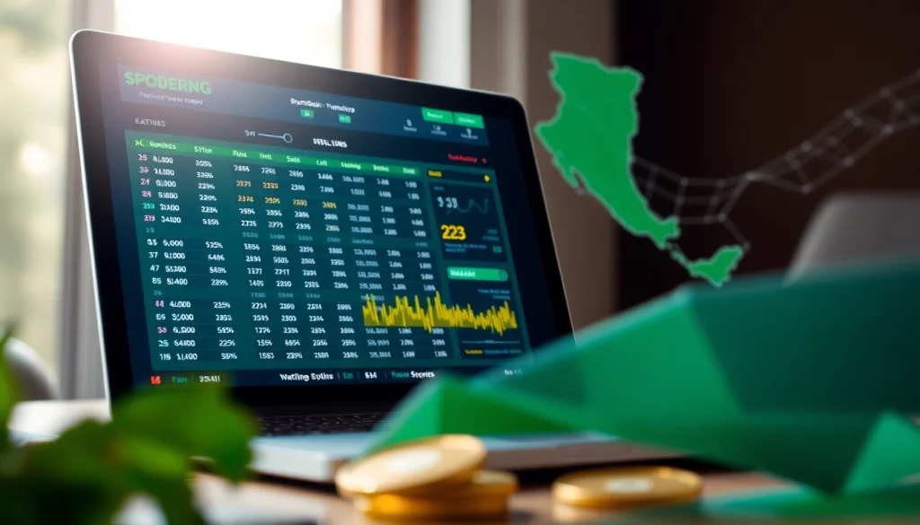 Engaging visual of best sportsbooks Mexico's digital interface demonstrating betting excitement and analysis.