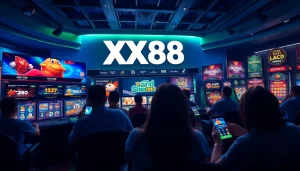 Immerse yourself in the electrifying world of online betting at https://xx88.pizza/, showcasing popular games in a vibrant setting.