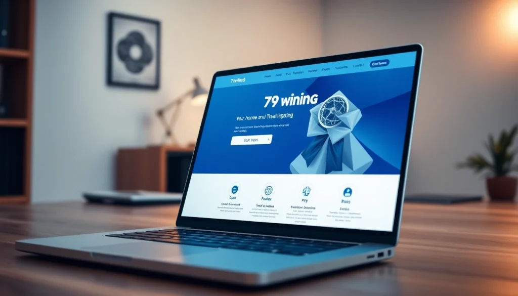 Engage with 79king's modern website interface in a professional workspace setting.