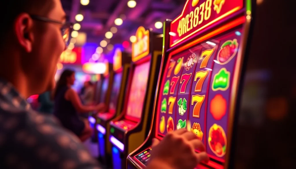 Memenangkan permainan bro138 slot dengan simbol ceria dan suasana penuh warna.