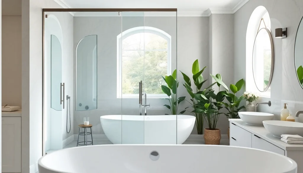 Admirez une paroi de douche élégante en verre, ajoutant du style à votre salle de bain.