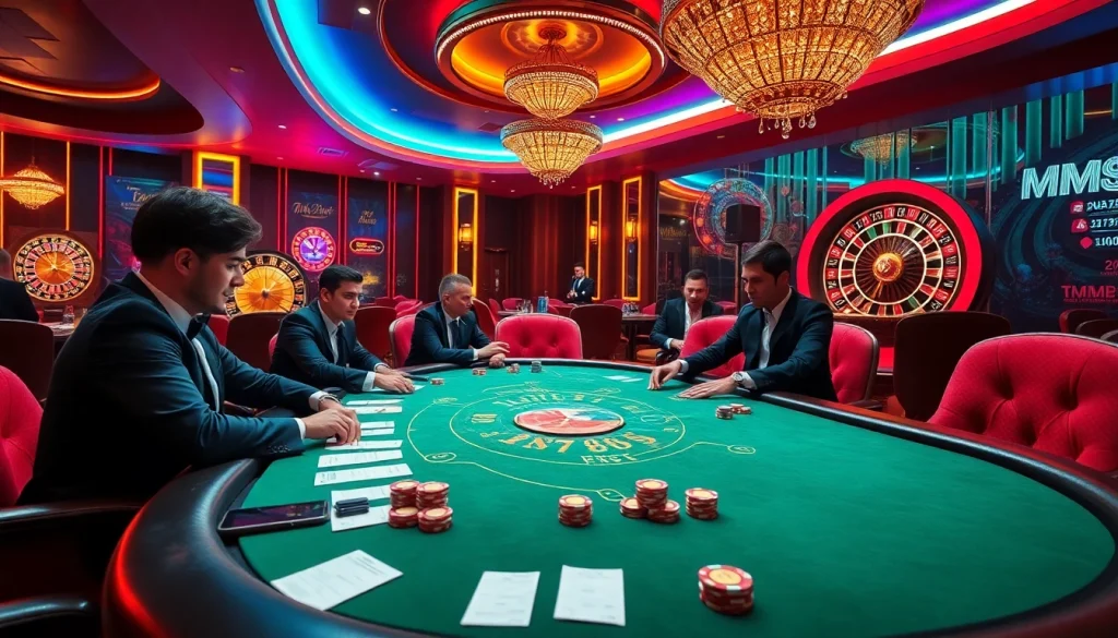 Play poker at MM88 with professional gamblers in a luxurious casino setting