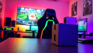 Explore the latest gaming trends at https://gamelevate.com with a vibrant gaming setup.