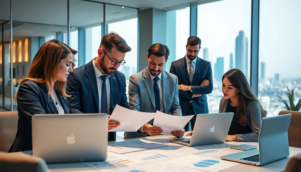 Quickplus Business Consultants team collaborating in a modern office space.