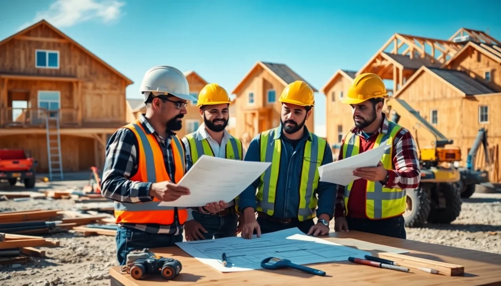 Builders collaborating on a construction project, highlighting good builders near me.