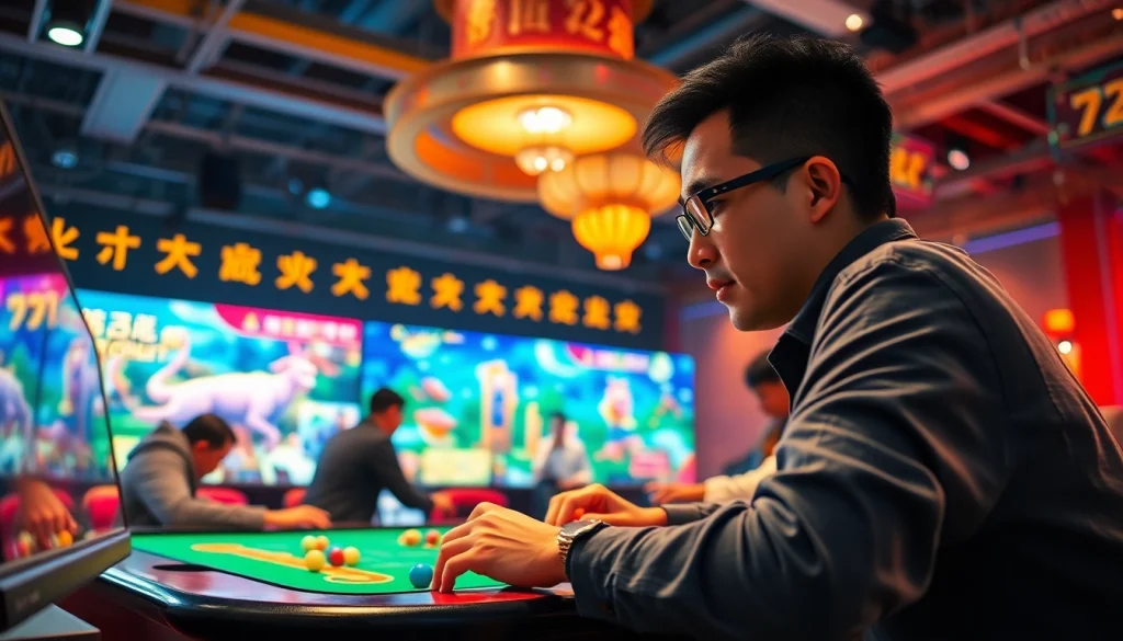 Menampilkan bolahiu game yang dinamis dengan pemain yang terlibat dalam permainan online yang menarik.