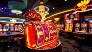 Pemain menarik kaisar800 slot dengan simbol cerah di kasino online yang menegangkan.