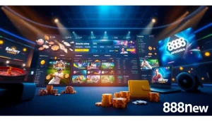 Exciting online gaming experience on 888new platform with sleek design and dynamic visuals.