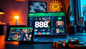 Engaging online gambling environment showcasing 888new with diverse gaming options and modern interface.