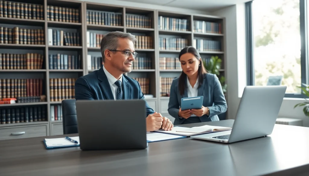 Consultation scene showcasing a professional attorney at https://www.agslawfirm.com meeting with a client.