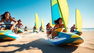 Ervaar het blokarten met vrienden bij https://www.blokartschool.nl op een zonnige stranddag.