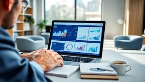 Analyze af88 com data insights with a marketing expert in a modern office