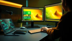Experience the nano banana pro AI image tool in a modern workspace, showcasing advanced editing features.