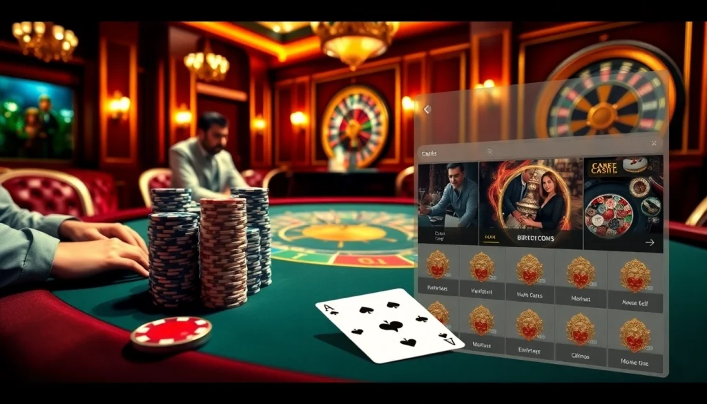 Experience the thrill of birutoto at an upscale casino with players and poker chips.