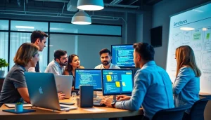 Streamlined software QA collaboration exemplified at https://xqa.ca with diverse professionals engaged in teamwork.